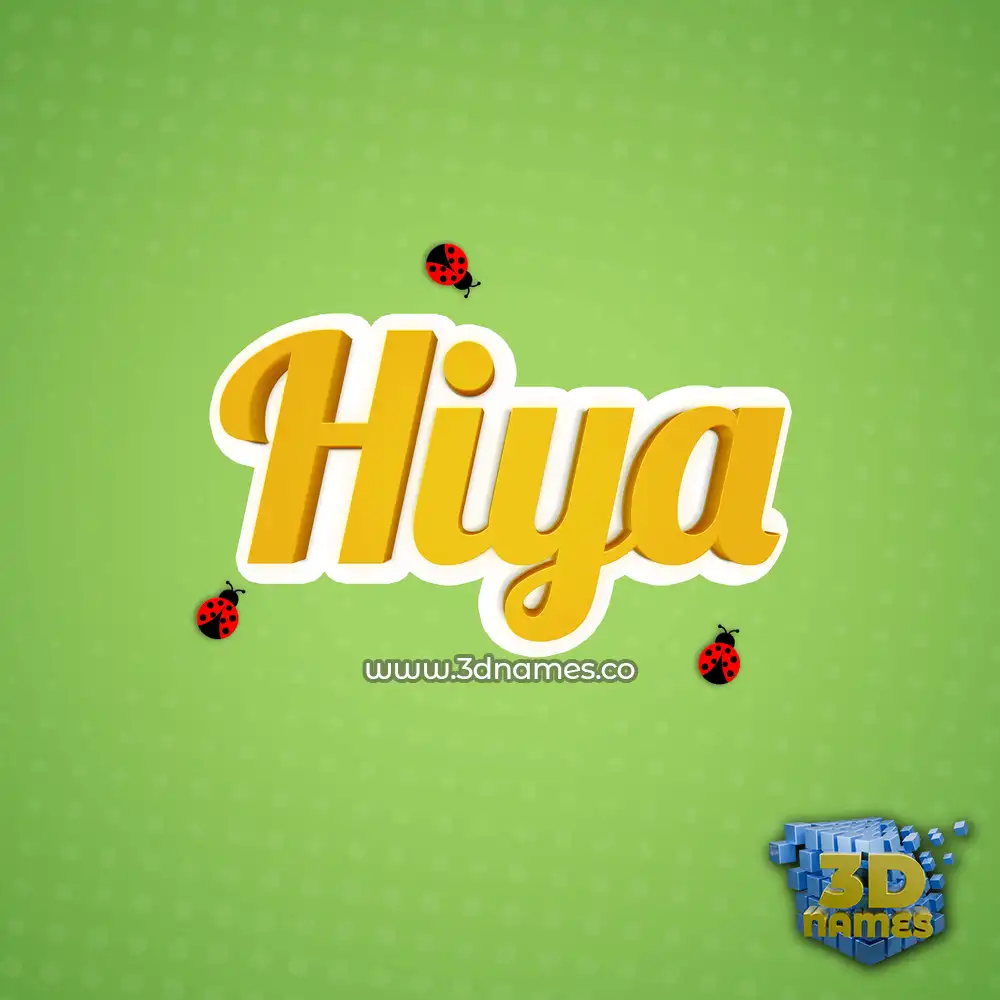 hiya in Ladybugs style - 3D name wallpaper