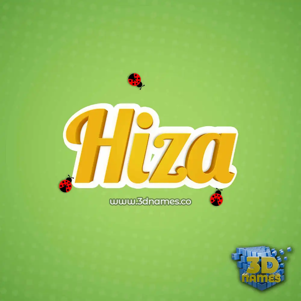 hiza in Ladybugs style - 3D name wallpaper