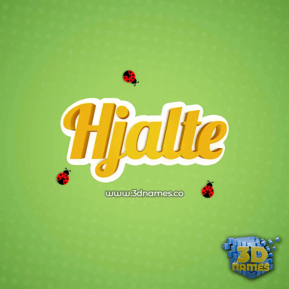 hjalte in Ladybugs style - 3D name wallpaper