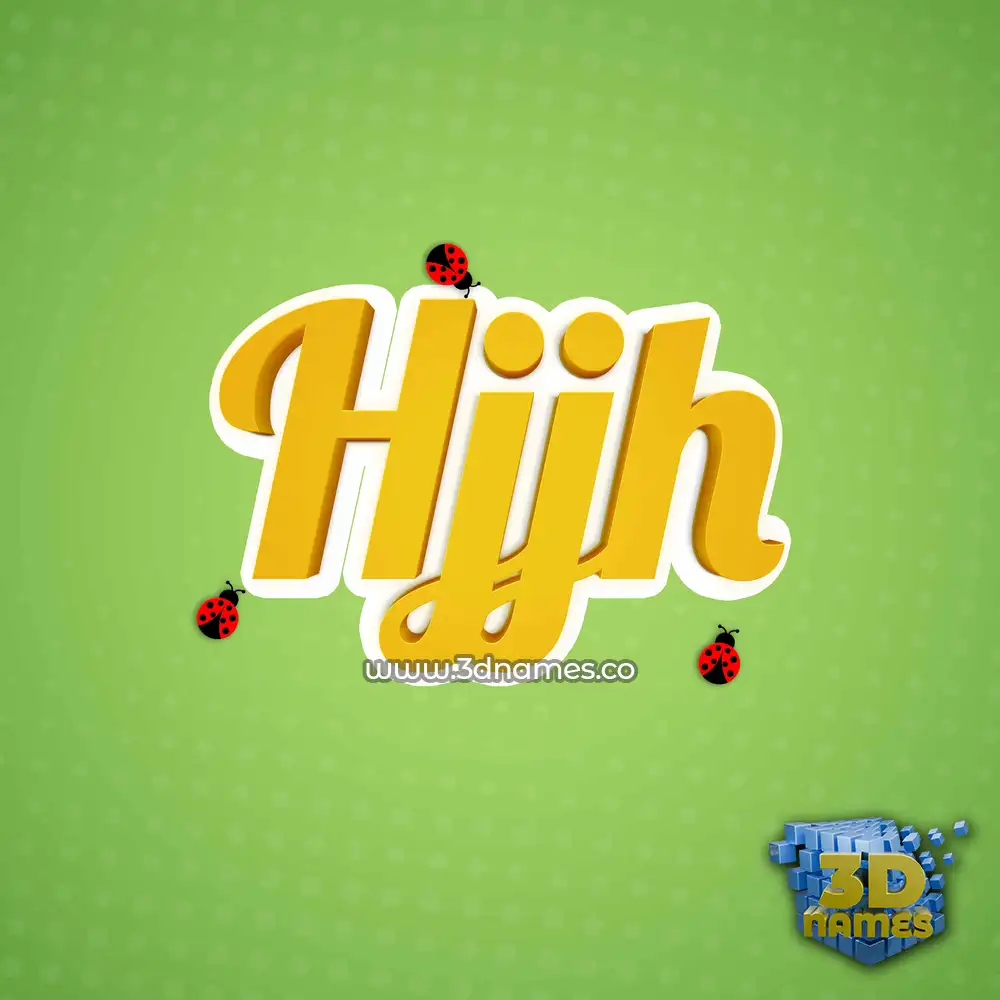 hjjh in Ladybugs style - 3D name wallpaper