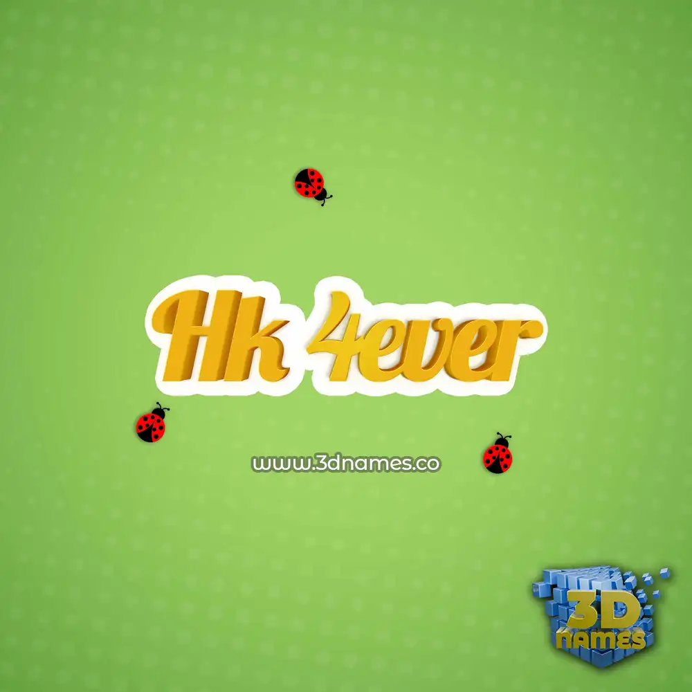 hk 4ever in Ladybugs style - 3D name wallpaper