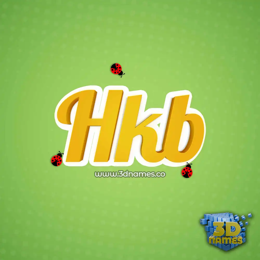 hkb in Ladybugs style - 3D name wallpaper