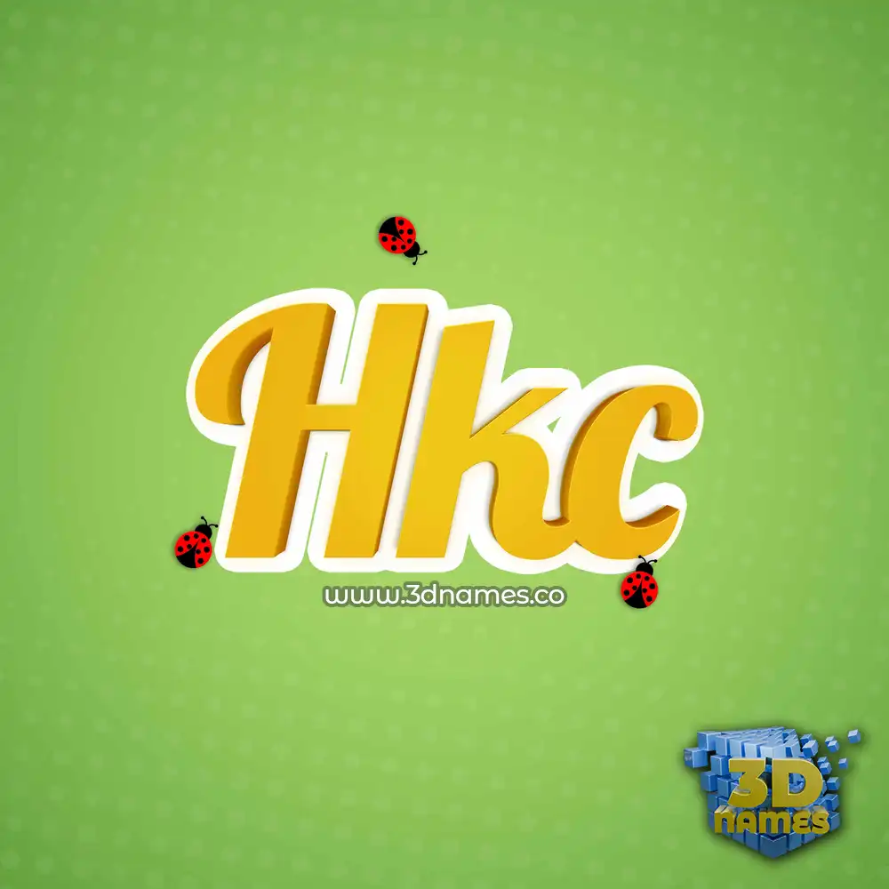 hkc in Ladybugs style - 3D name wallpaper