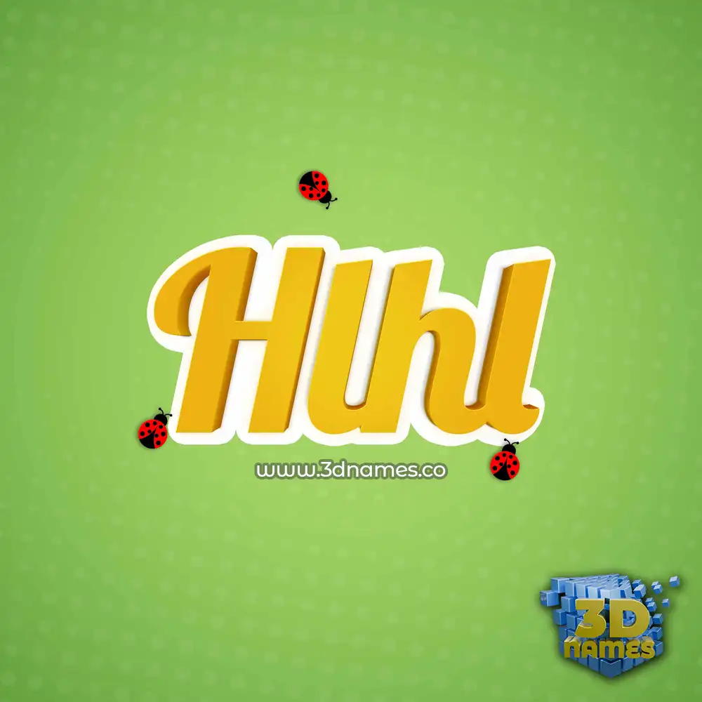hlhl in Ladybugs style - 3D name wallpaper