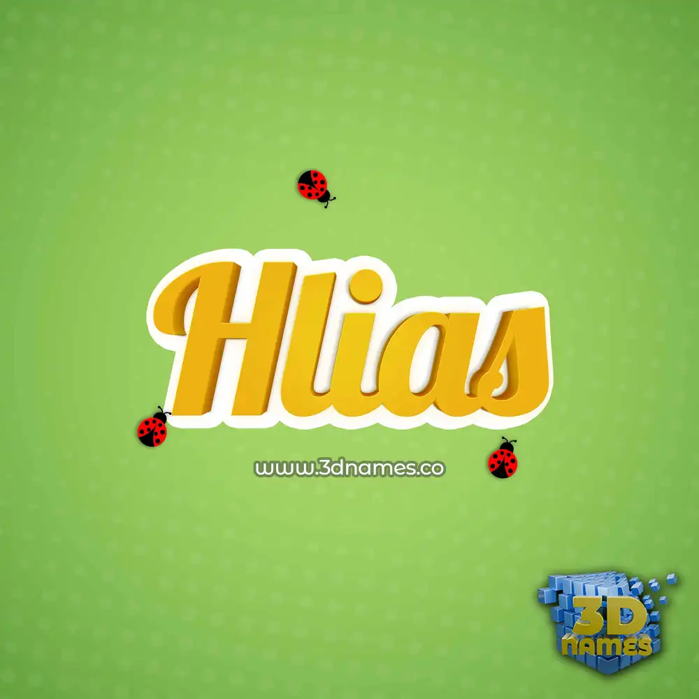 hlias in Ladybugs style - 3D name wallpaper