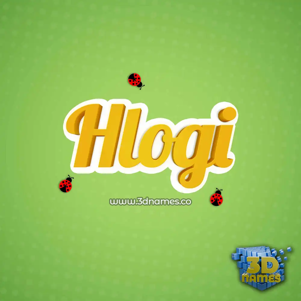hlogi in Ladybugs style - 3D name wallpaper