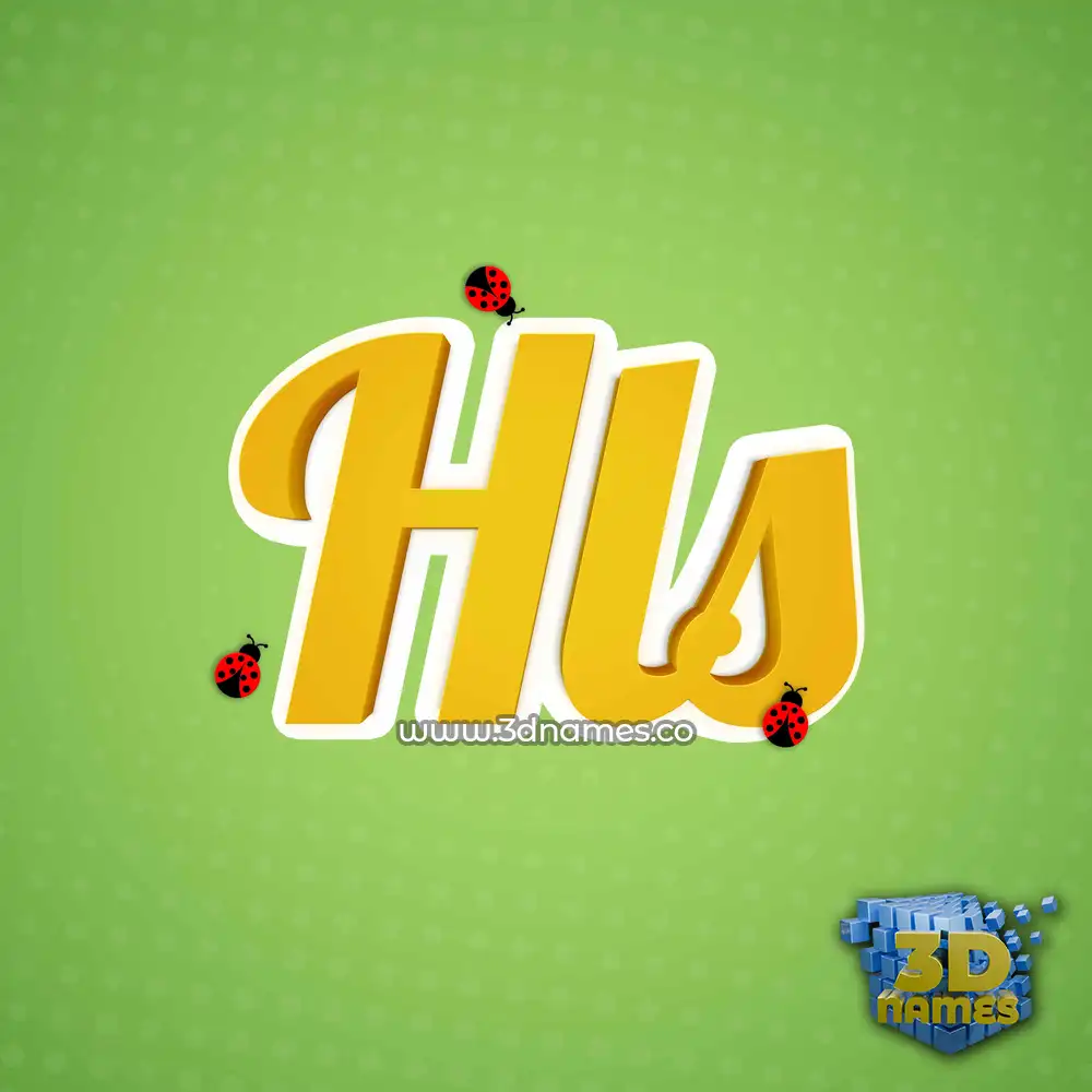 hls in Ladybugs style - 3D name wallpaper
