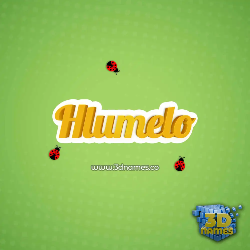 hlumelo in Ladybugs style - 3D name wallpaper