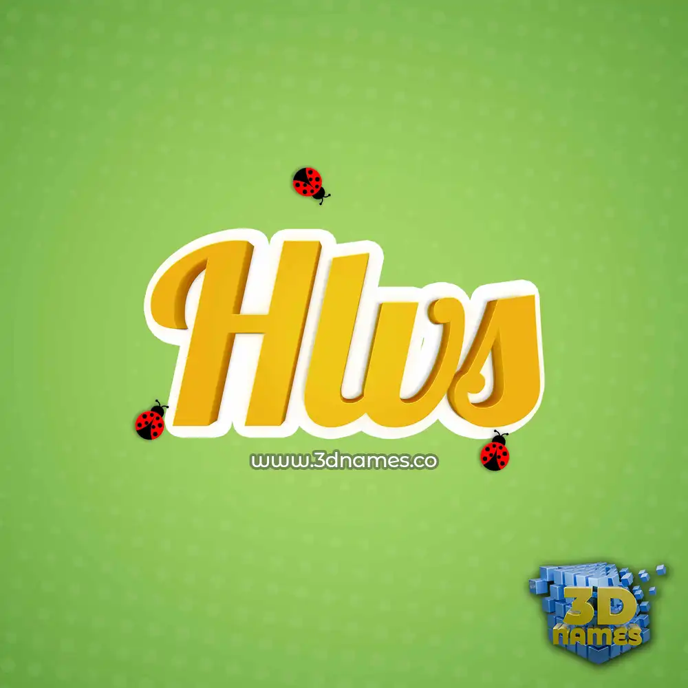 hlvs in Ladybugs style - 3D name wallpaper