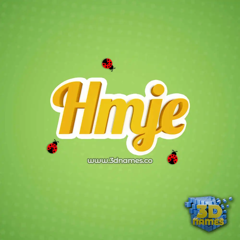 hmje in Ladybugs style - 3D name wallpaper