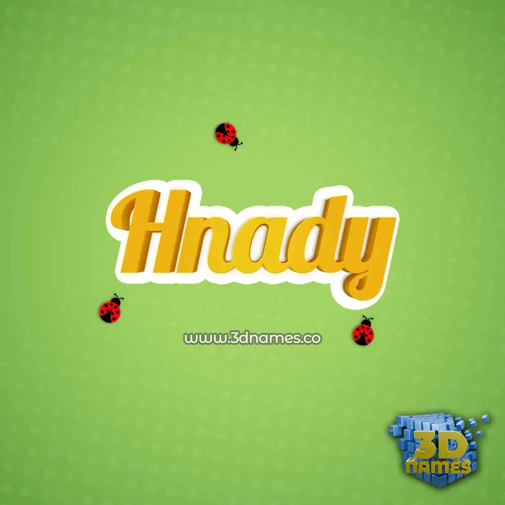 hnady in Ladybugs style - 3D name wallpaper
