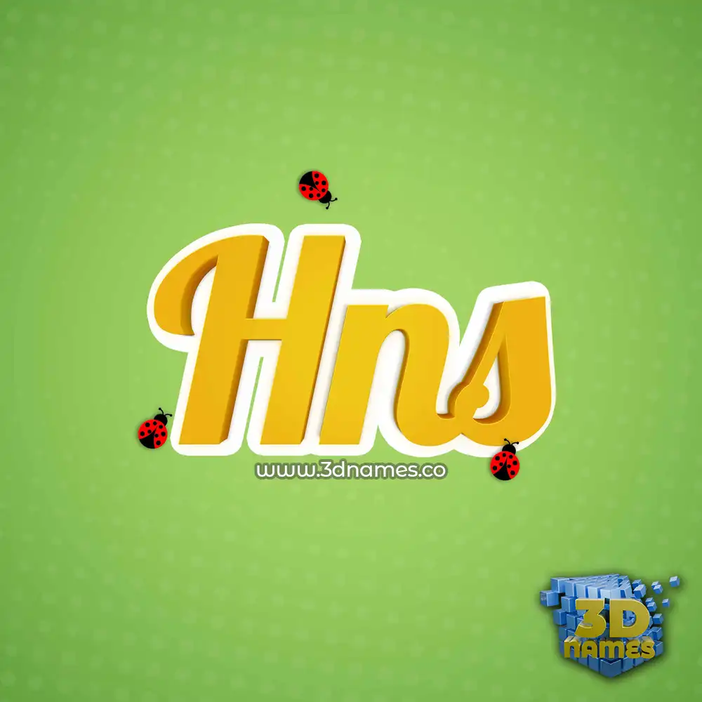 hns in Ladybugs style - 3D name wallpaper