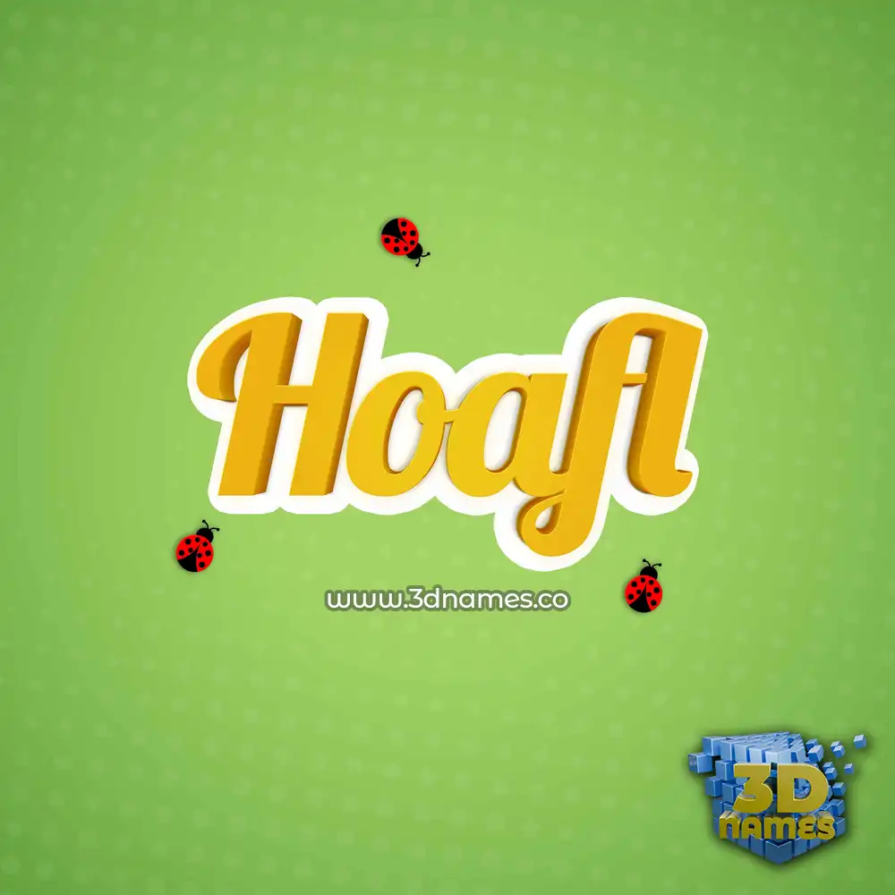 hoafl in Ladybugs style - 3D name wallpaper