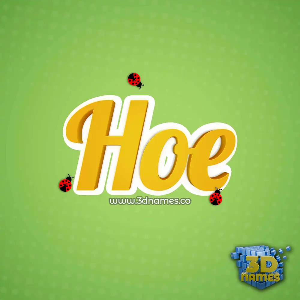 hoe in Ladybugs style - 3D name wallpaper