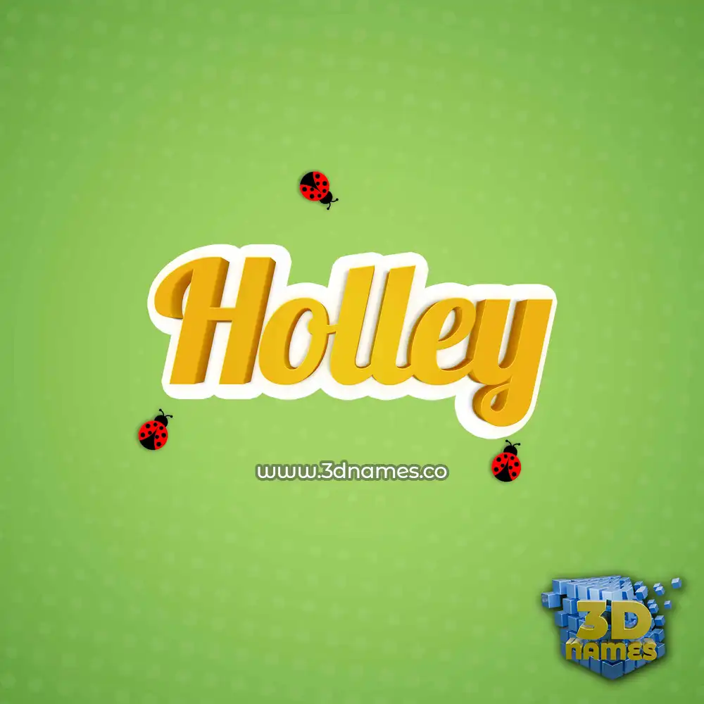 holley in Ladybugs style - 3D name wallpaper