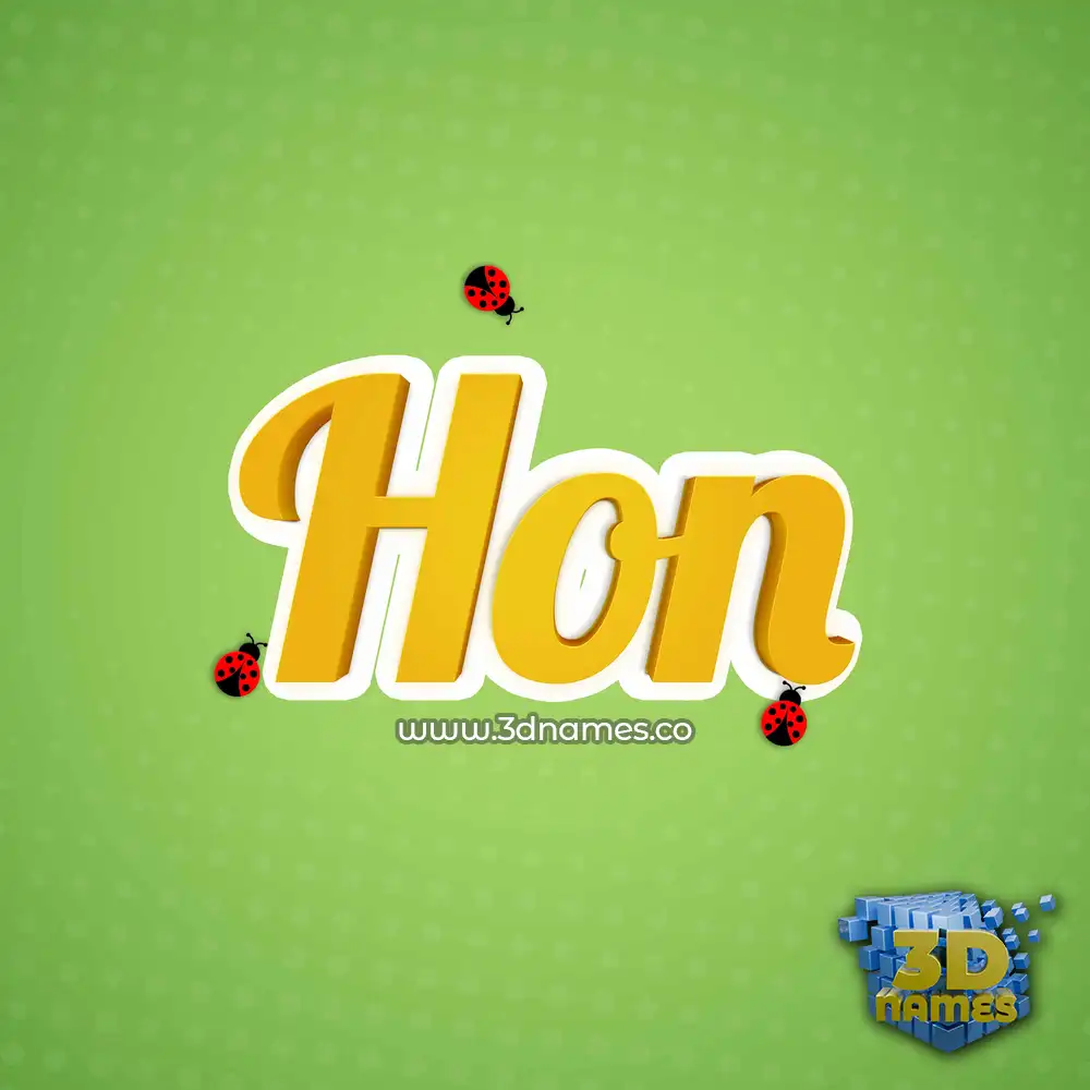 hon in Ladybugs style - 3D name wallpaper
