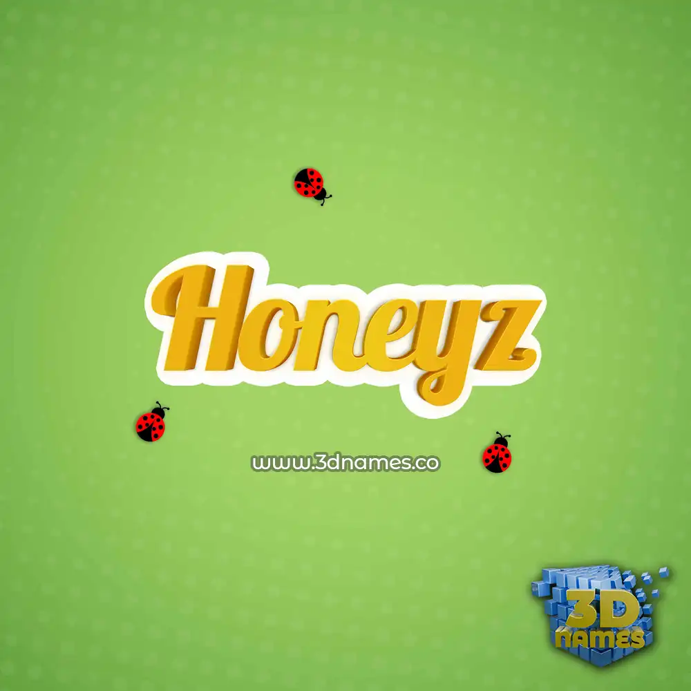 honeyz in Ladybugs style - 3D name wallpaper