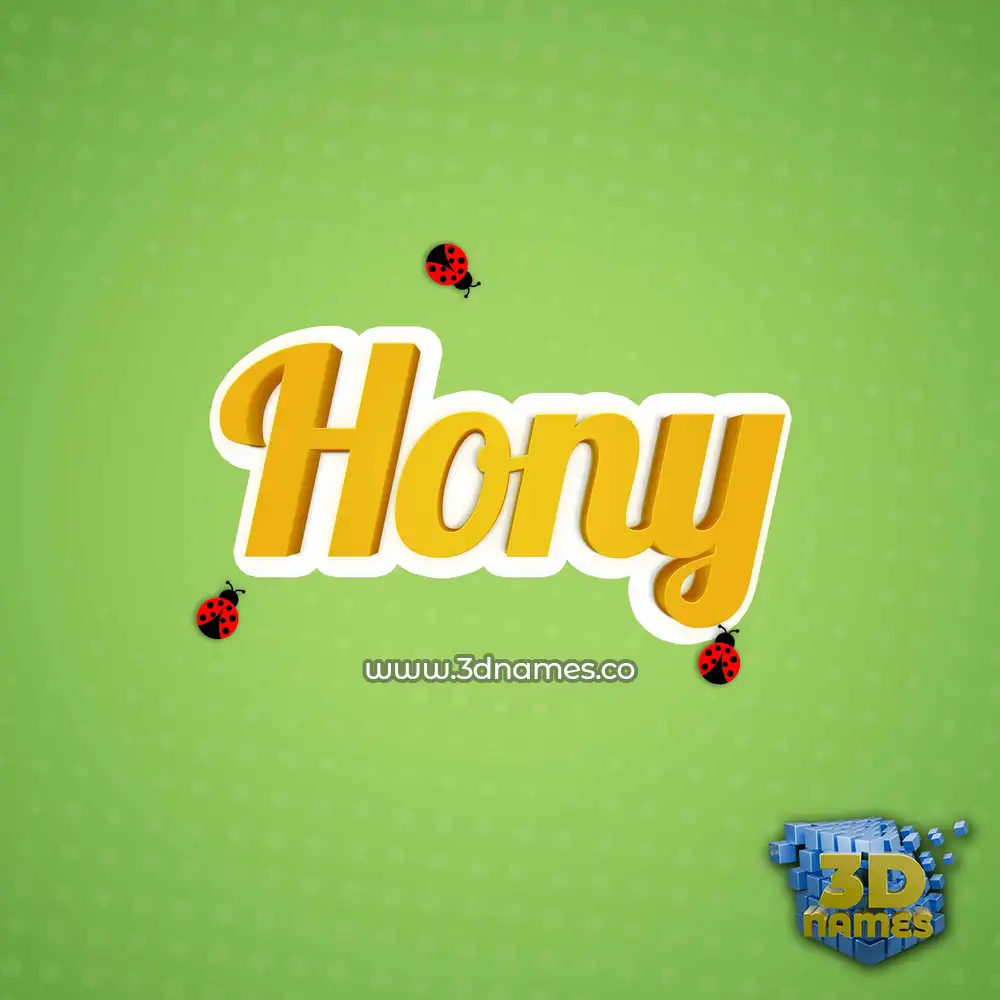 hony in Ladybugs style - 3D name wallpaper