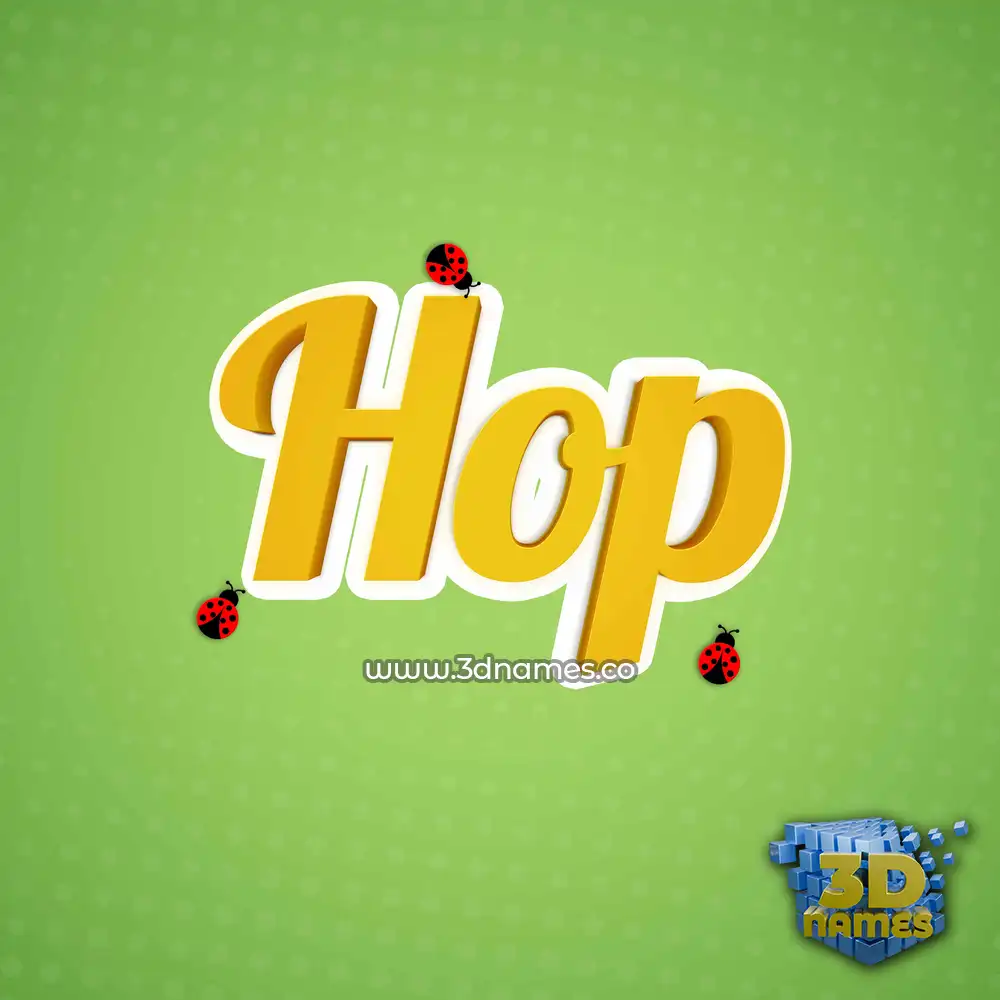 hop in Ladybugs style - 3D name wallpaper