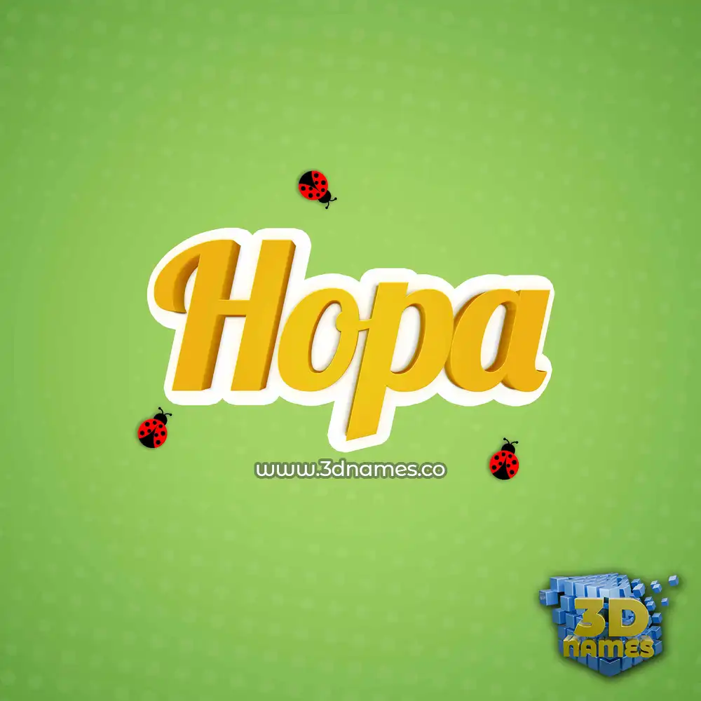 hopa in Ladybugs style - 3D name wallpaper