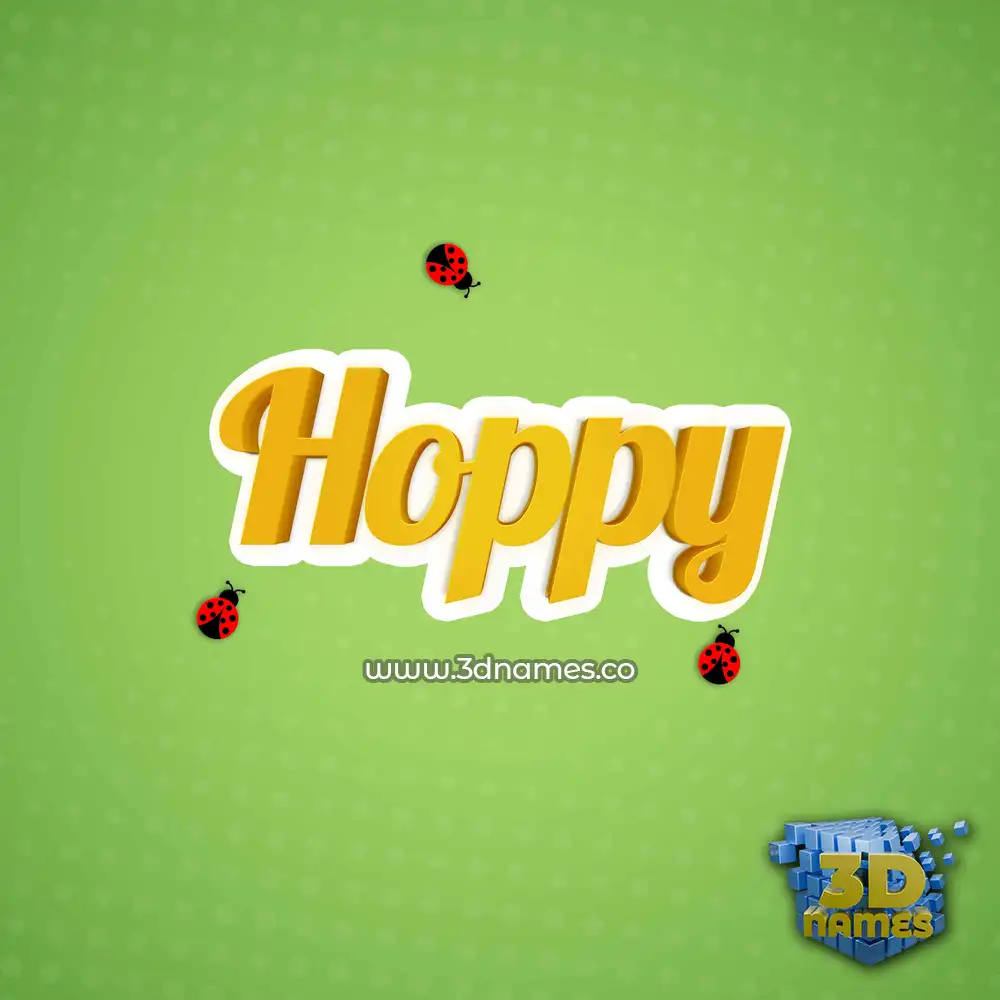 hoppy in Ladybugs style - 3D name wallpaper