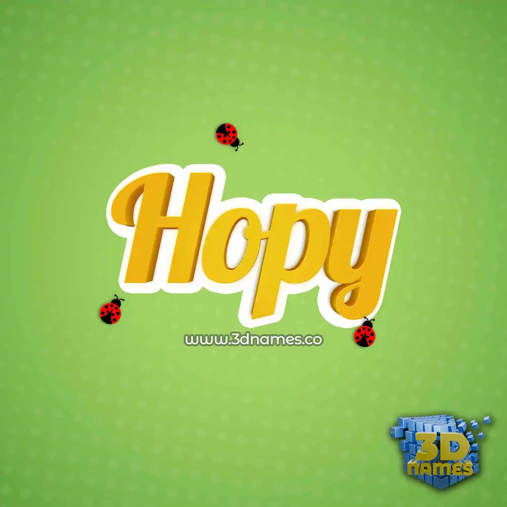 hopy in Ladybugs style - 3D name wallpaper