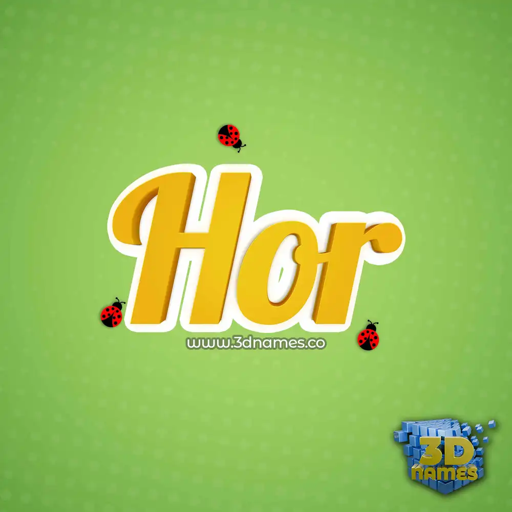 hor in Ladybugs style - 3D name wallpaper