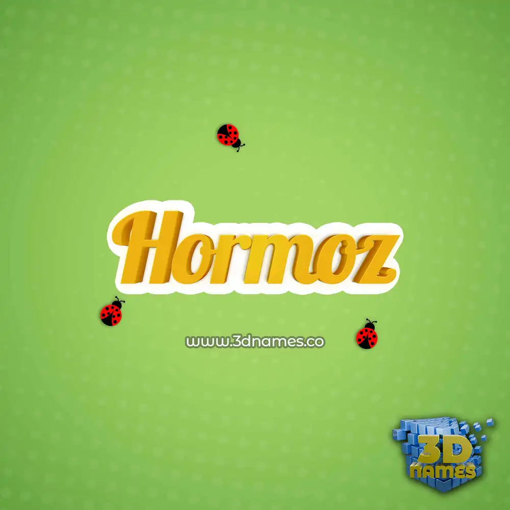 hormoz in Ladybugs style - 3D name wallpaper
