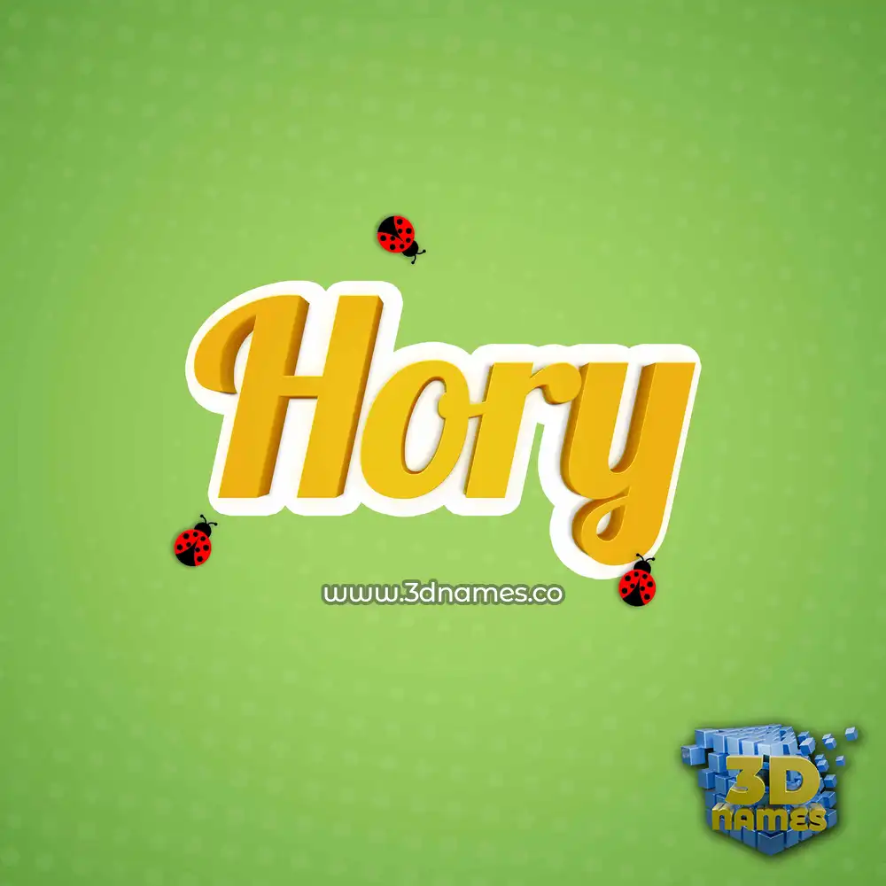 hory in Ladybugs style - 3D name wallpaper