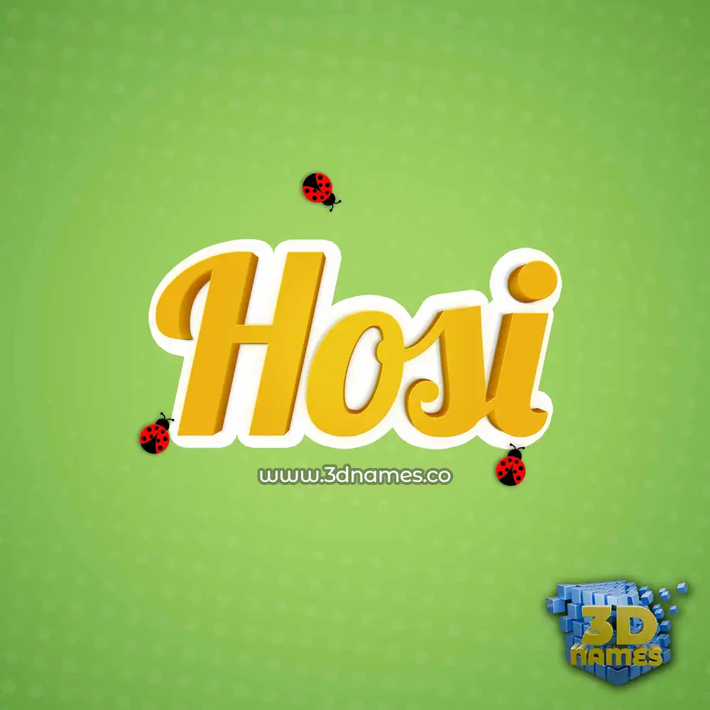 hosi in Ladybugs style - 3D name wallpaper