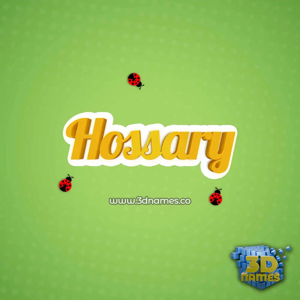 hossary in Ladybugs style - 3D name wallpaper