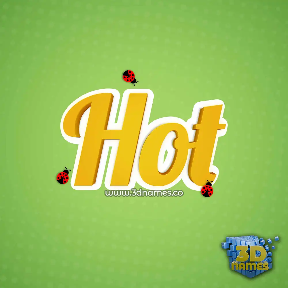 hot in Ladybugs style - 3D name wallpaper