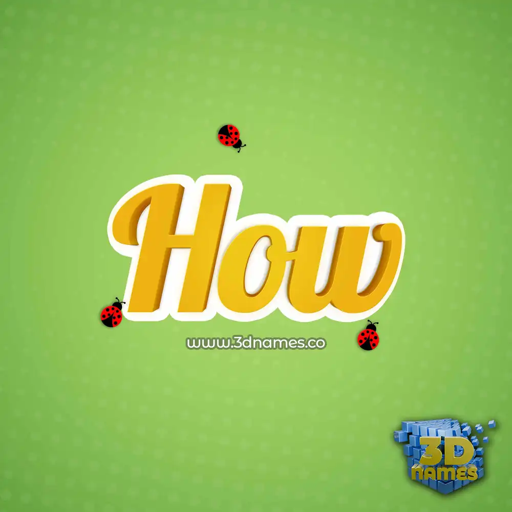 how in Ladybugs style - 3D name wallpaper