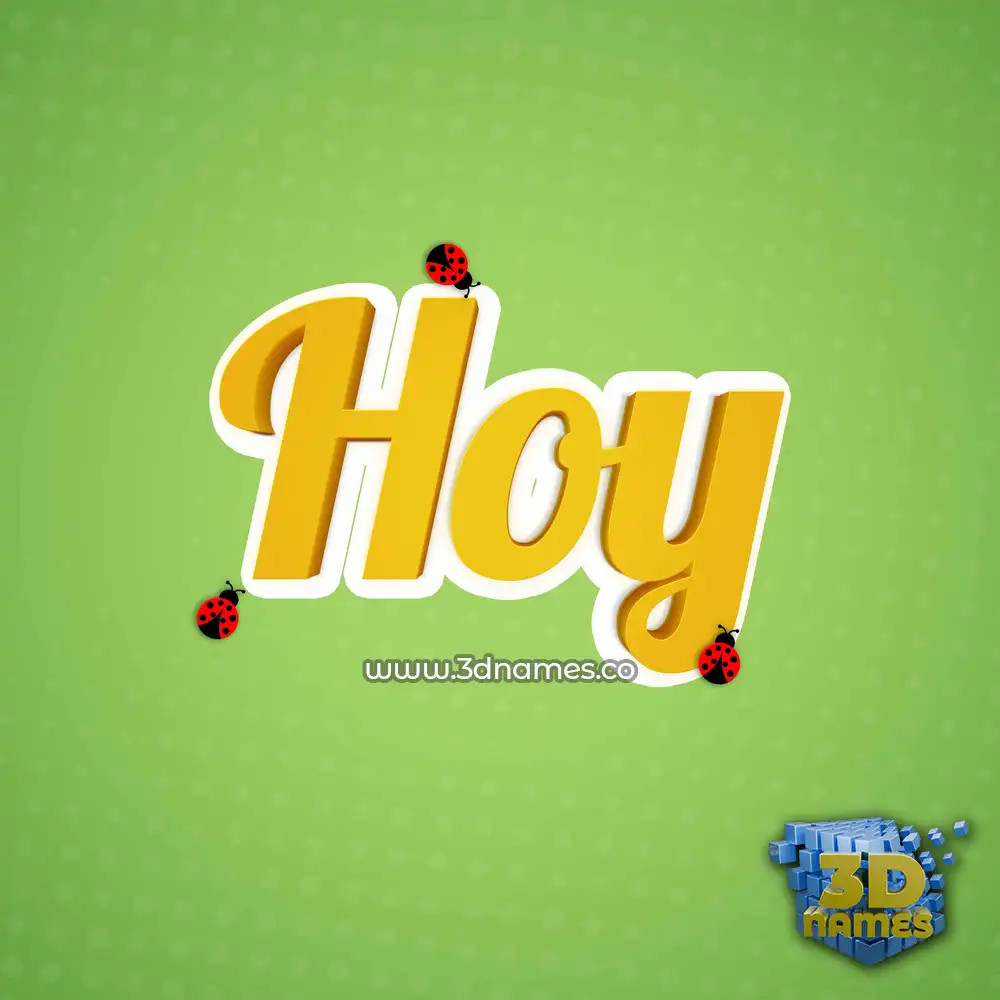 hoy in Ladybugs style - 3D name wallpaper
