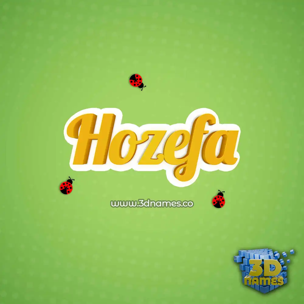 hozefa in Ladybugs style - 3D name wallpaper