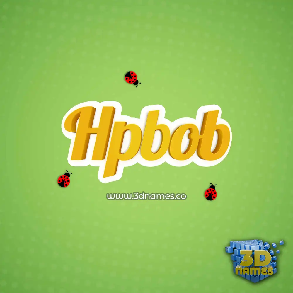 hpbob in Ladybugs style - 3D name wallpaper