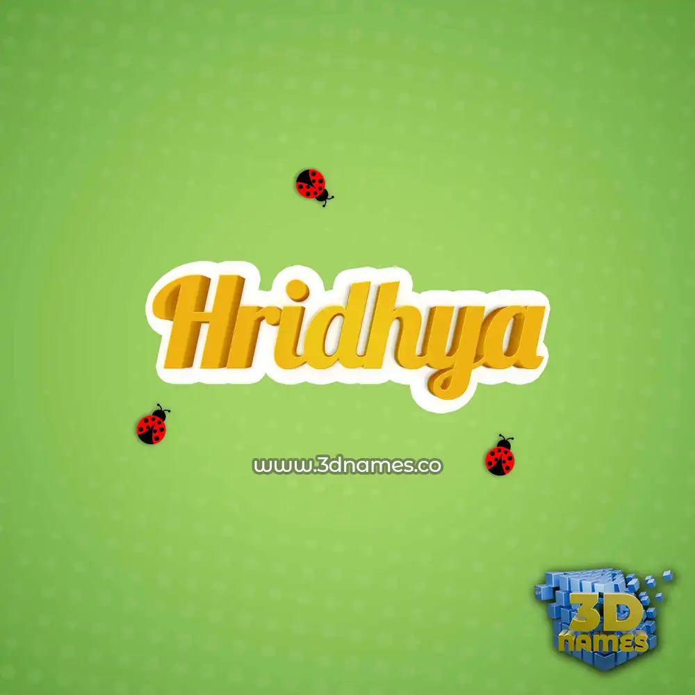 hridhya in Ladybugs style - 3D name wallpaper