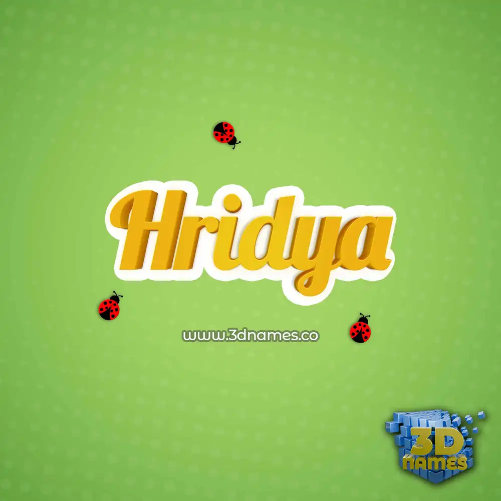 hridya in Ladybugs style - 3D name wallpaper