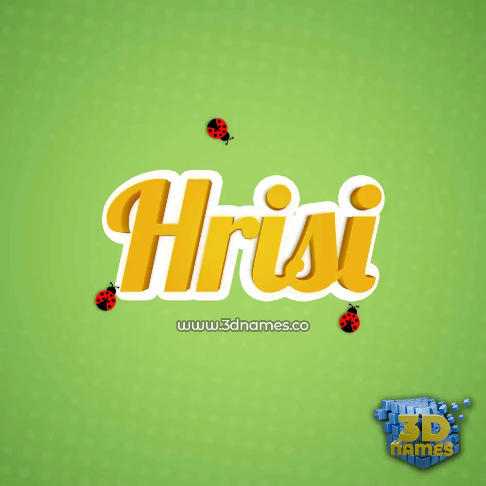hrisi in Ladybugs style - 3D name wallpaper