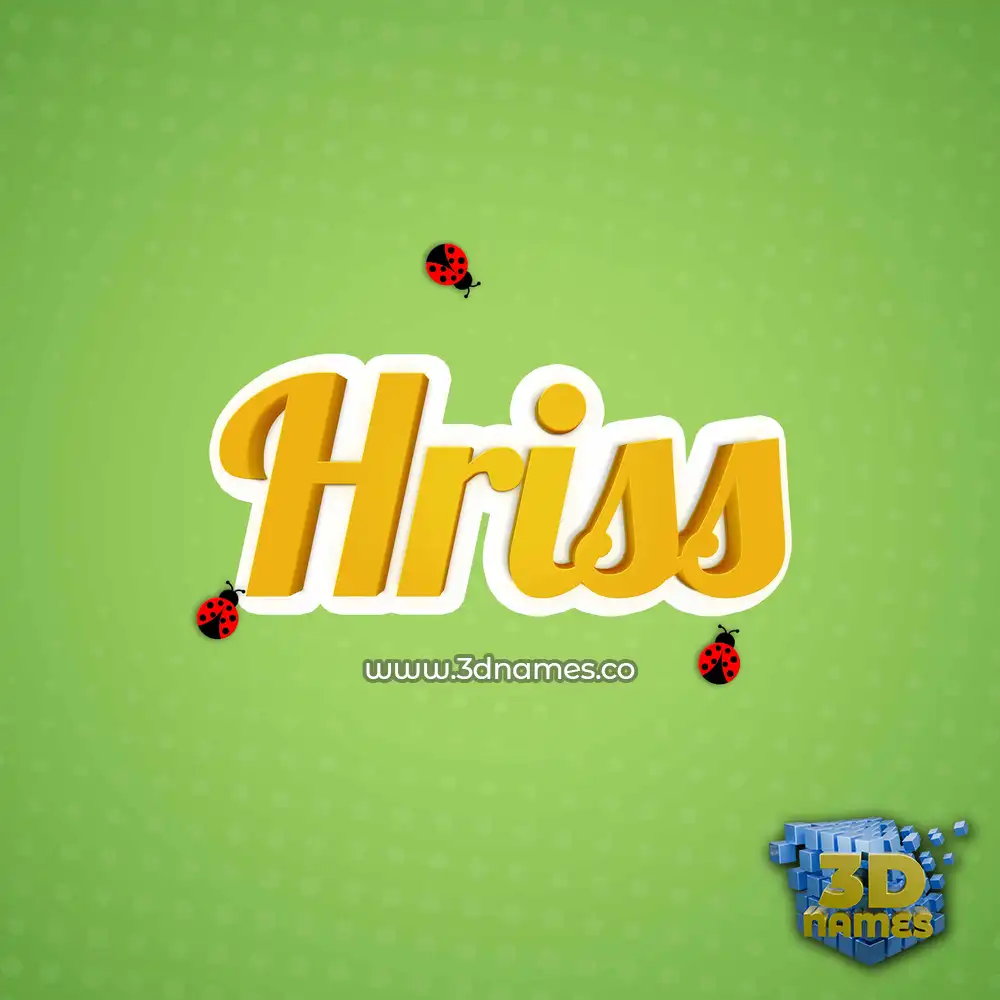 hriss in Ladybugs style - 3D name wallpaper