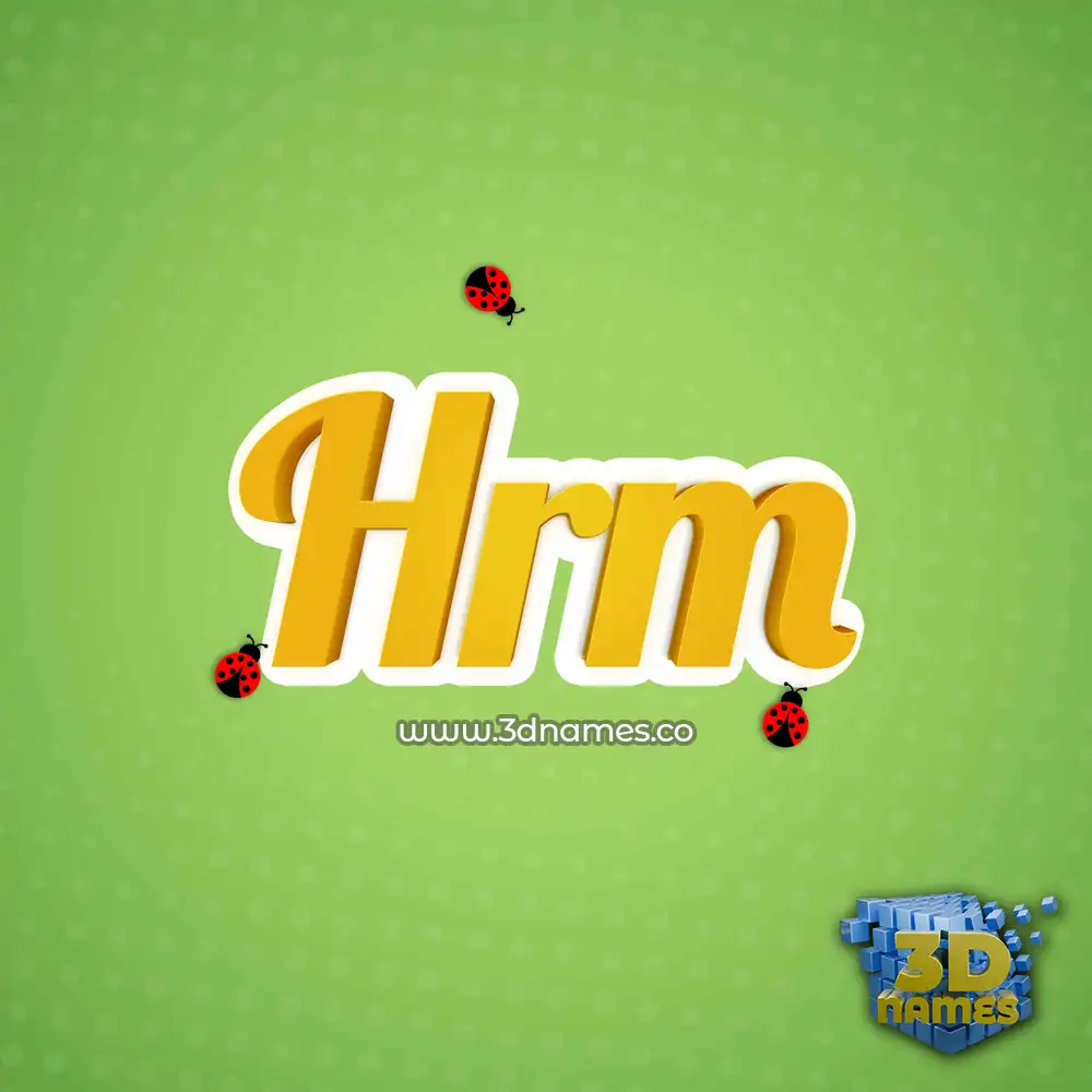 hrm in Ladybugs style - 3D name wallpaper