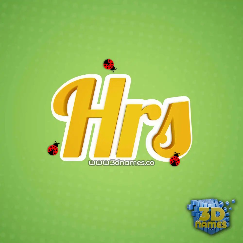 hrs in Ladybugs style - 3D name wallpaper