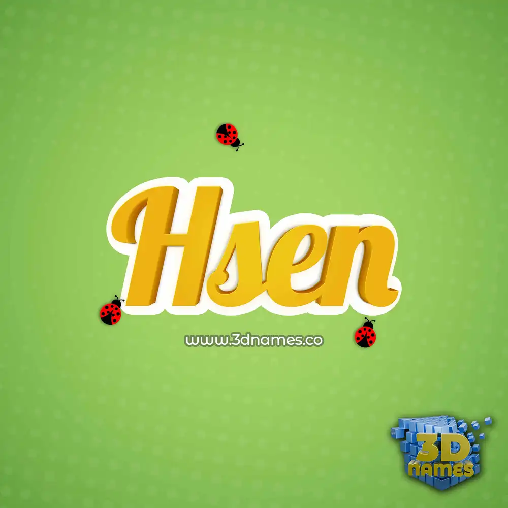 hsen in Ladybugs style - 3D name wallpaper