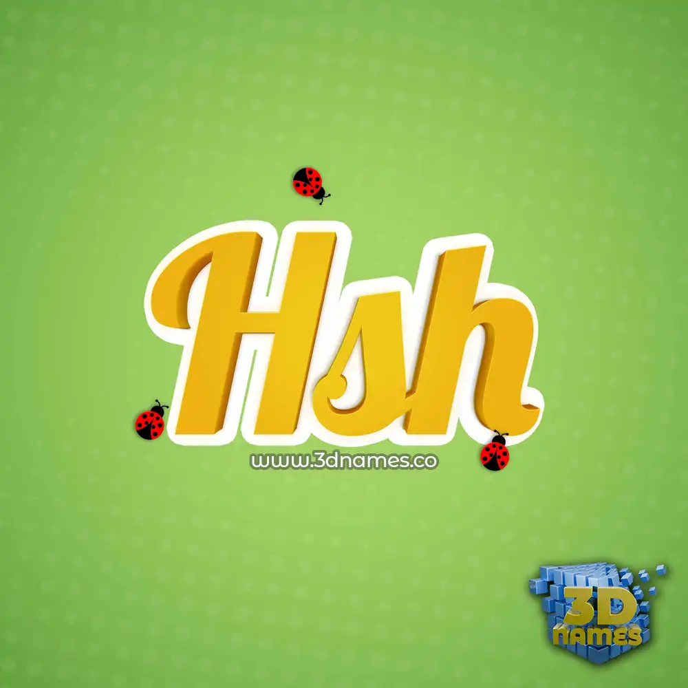 hsh in Ladybugs style - 3D name wallpaper