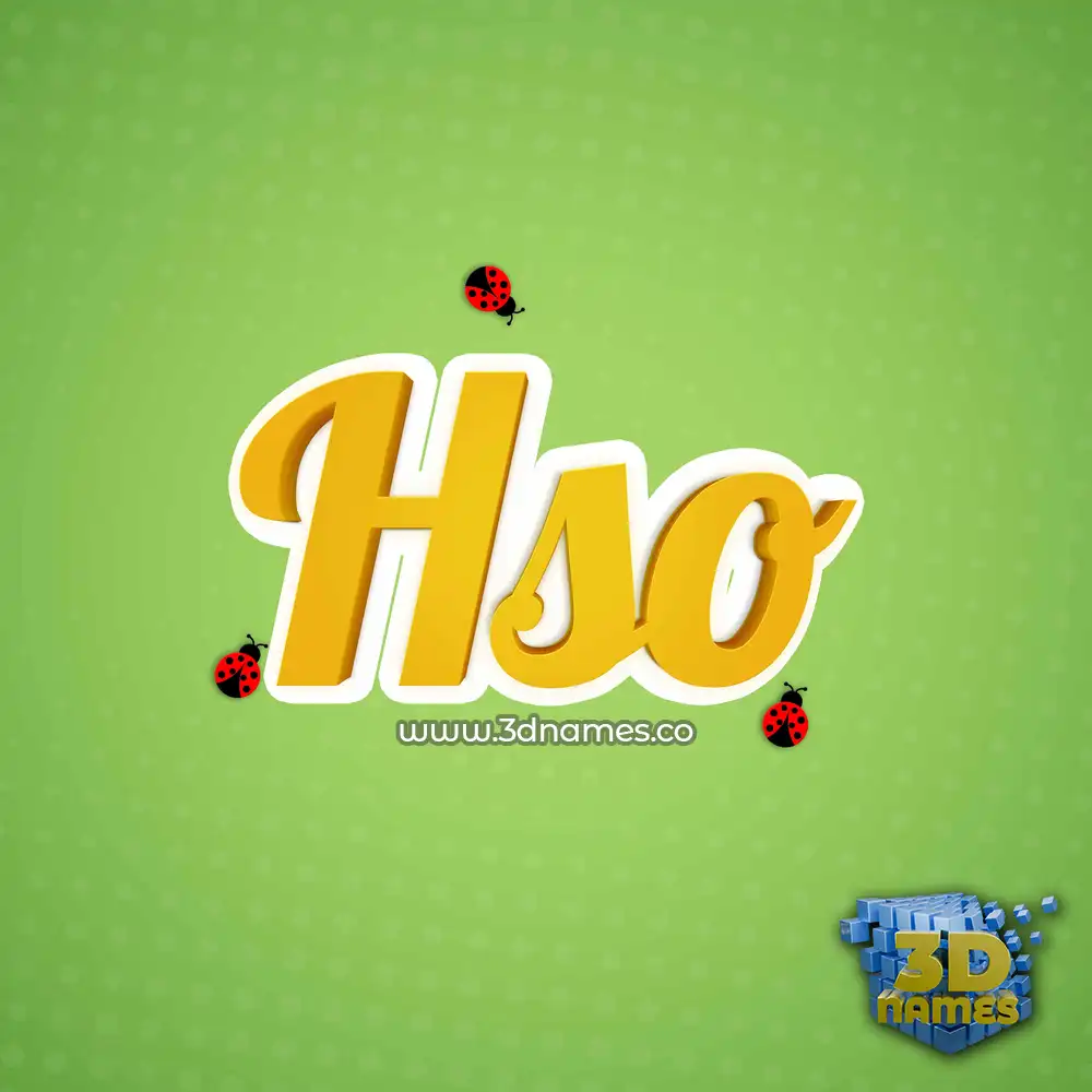 hso in Ladybugs style - 3D name wallpaper