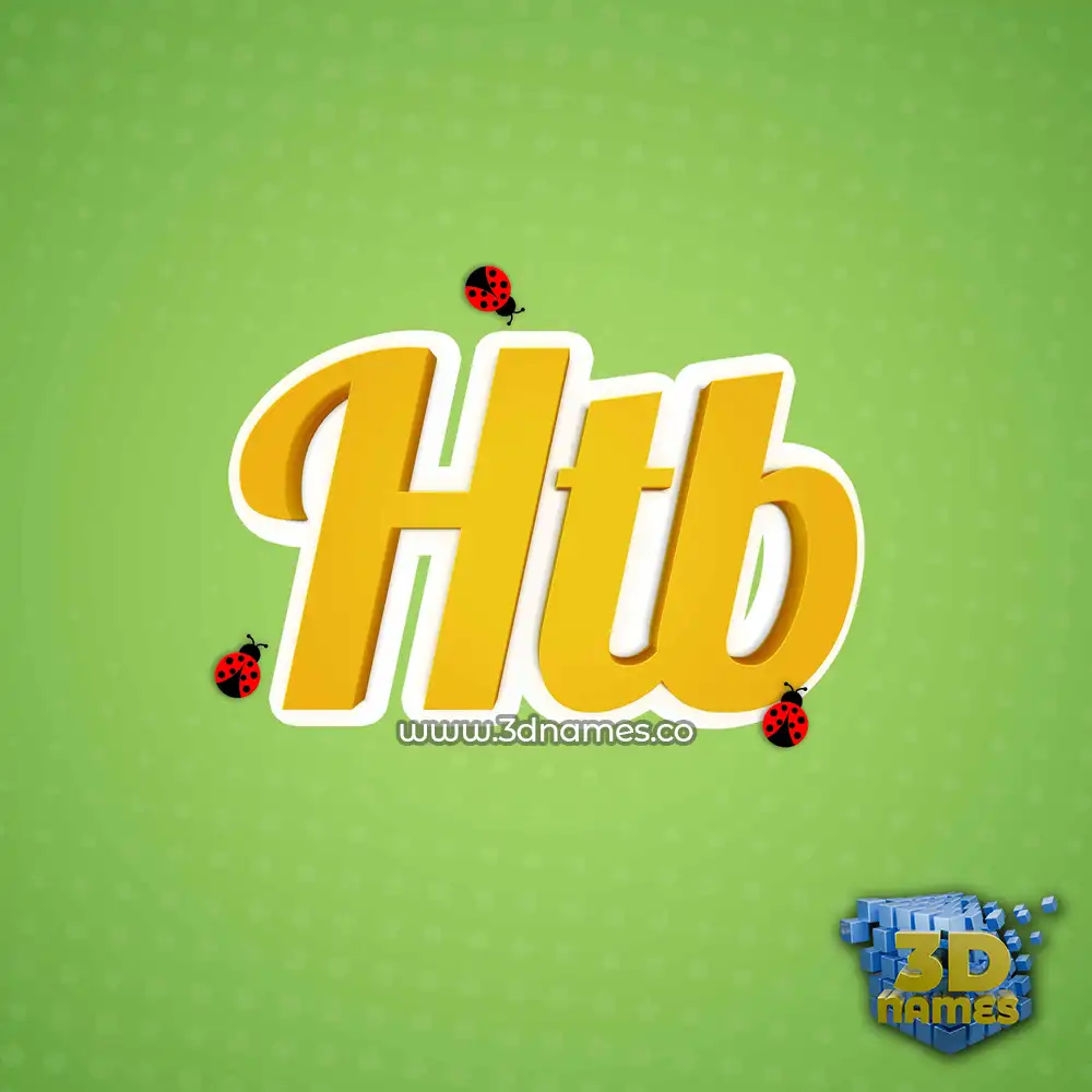 htb in Ladybugs style - 3D name wallpaper