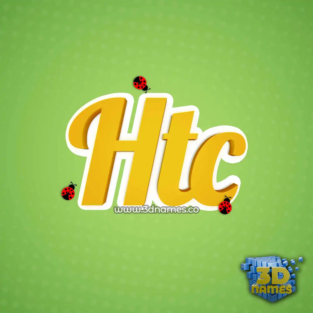 htc in Ladybugs style - 3D name wallpaper