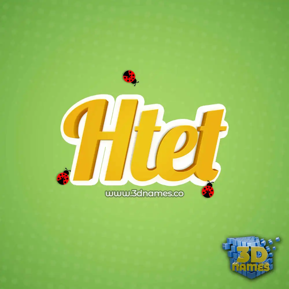 htet in Ladybugs style - 3D name wallpaper