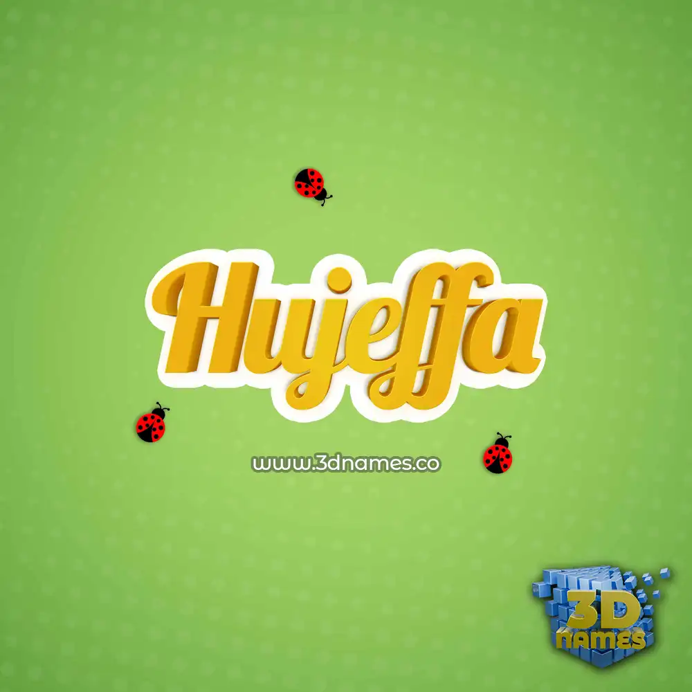 hujeffa in Ladybugs style - 3D name wallpaper