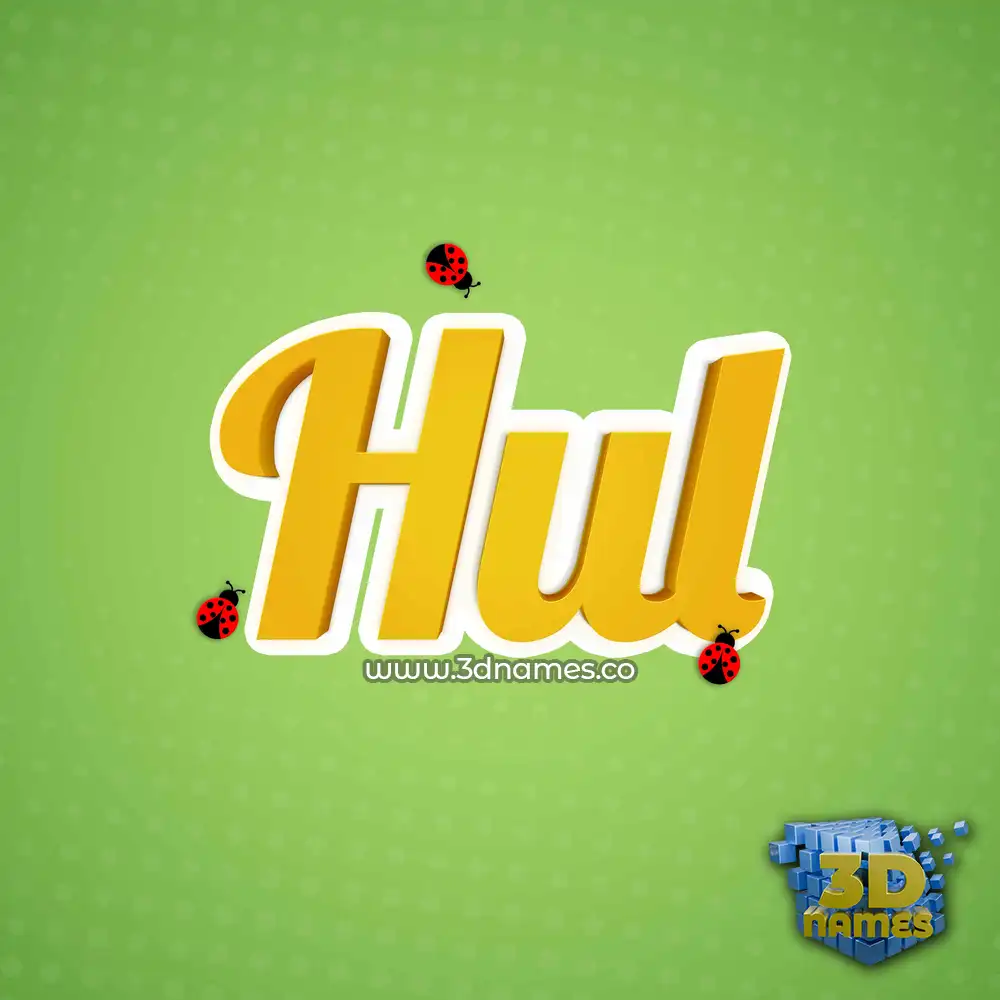 hul in Ladybugs style - 3D name wallpaper